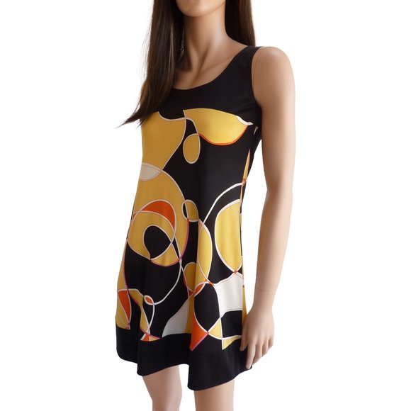 Flora Kung Pop Art Slk Jersey NWT 'Malia' tank dress - Picture 2 of 2